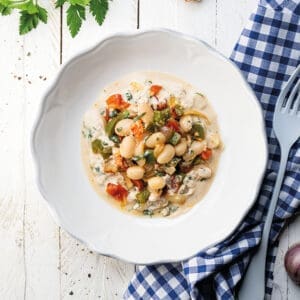 Spring white bean salad